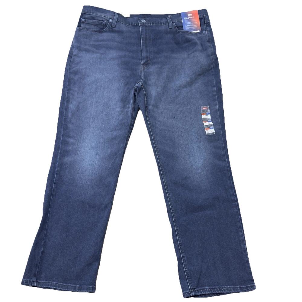Men's Levi's 541 ATHLETIC Fit TAPER Stretch Indigo‎ NAVY BLUE JEANS 42x30
